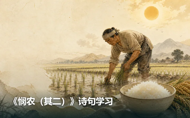 《悯农(其二)》诗句学习作品封面