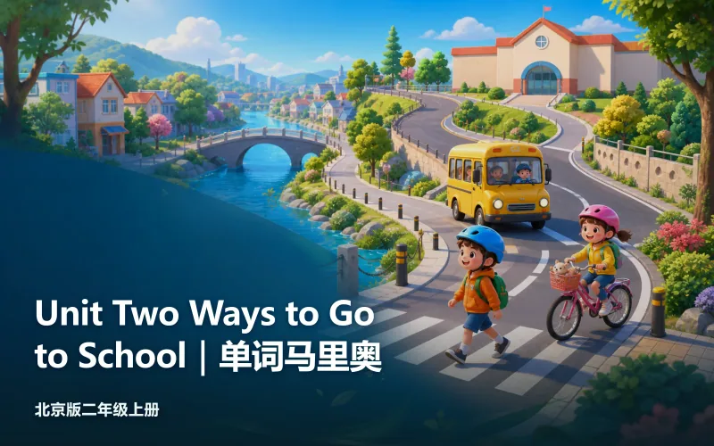 Unit Two Ways to Go to School|单词马里奥作品封面